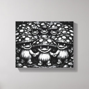 Lienzo Gente Hongo • Criaturas del Bosque por BurnsInHell