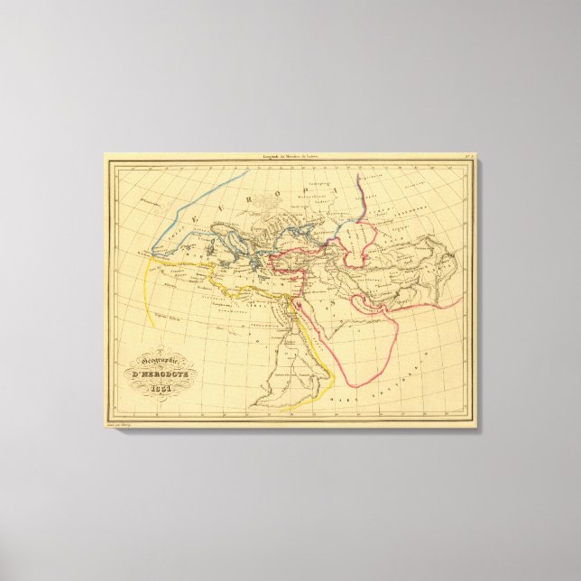 Lienzo Geografía de Herodoto (Anverso)