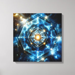 Lienzo Geometría Cósmica Mandala Estrella Universo Abstra