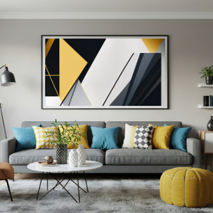 Lienzo Geometría Diagonal Premium