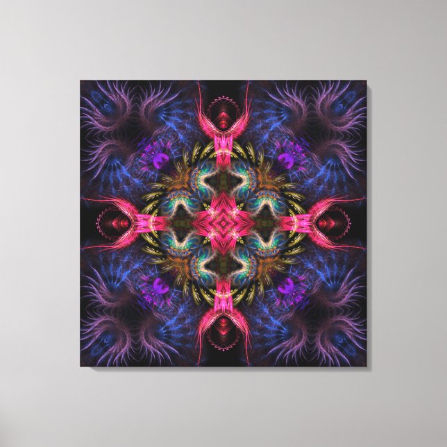 Lienzo Geometría fractal de los ángeles de Quadra (Anverso)