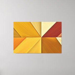 Lienzo Geometría Solar: Abstracción en Tonos Cálidos