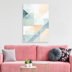Lienzo Geometría suave de pastel - Resumen de la impresió