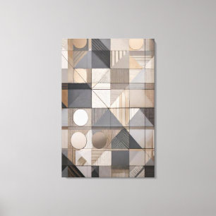 Lienzo Geometría Urbana: Tono Neutral Moderno Industrial
