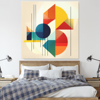 Lienzo Geometric Abstract Art in Bauhaus Style