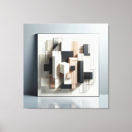 Lienzo Geometric Architectural Layers