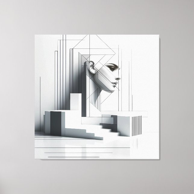 Lienzo Geometric Ascending Profil (Anverso)