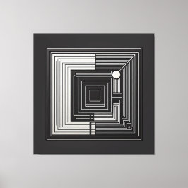 Lienzo Geometric Depth Grid