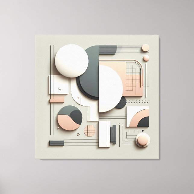 Lienzo Geometric Dimensional Structure (Anverso)