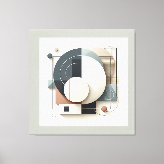 Lienzo Geometric Layered Harmony (Anverso)