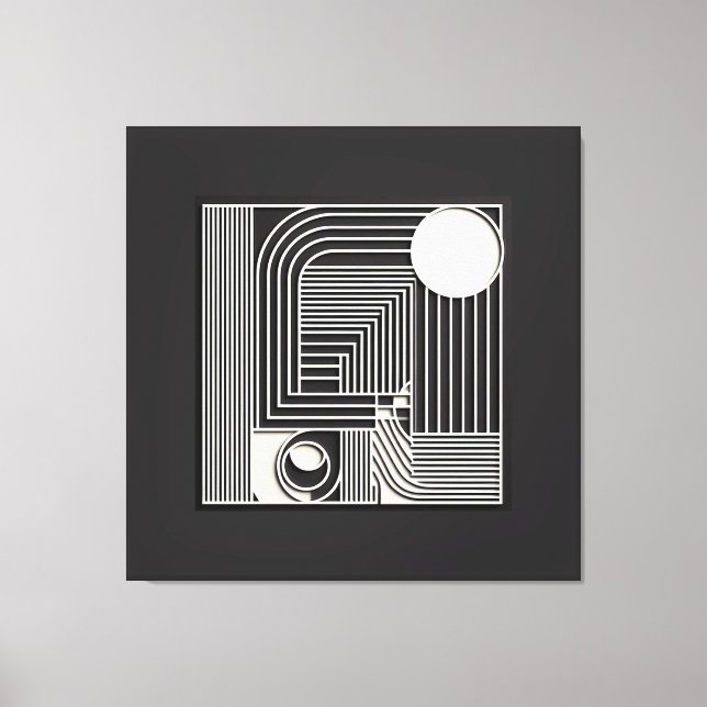 Lienzo Geometric Orbit Lines (Anverso)