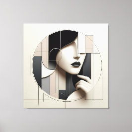 Lienzo Geometric Sculpted Portrait