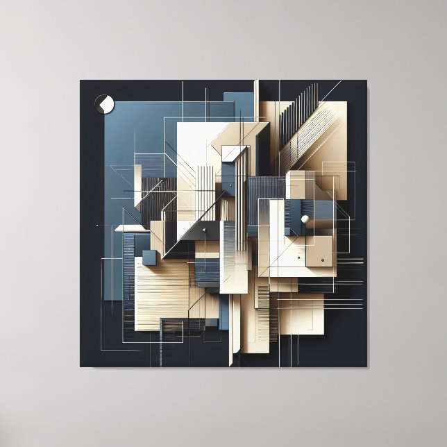 Lienzo Geometric Spatial Framework (Anverso)