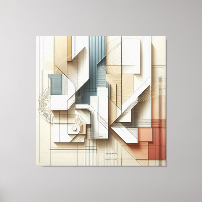 Lienzo Geometric Spatial Harmony” (Anverso)