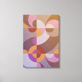 Lienzo Geométrico abstracto de círculos retro Patrón colo