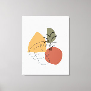 Lienzo Geométrico, Resumen, Mínimo, Moderno, Pastel