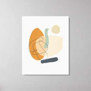 Lienzo Geométrico, Resumen, Mínimo, Moderno, Pastel