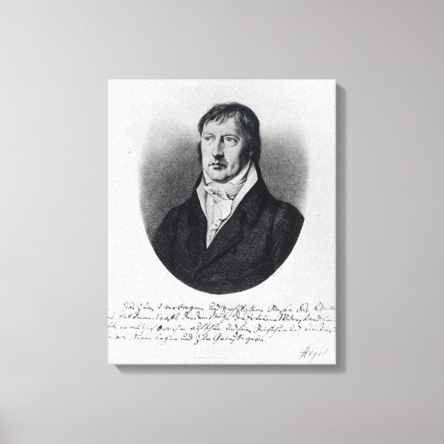 Lienzo Georg Wilhelm Friedrich Hegel (Anverso)