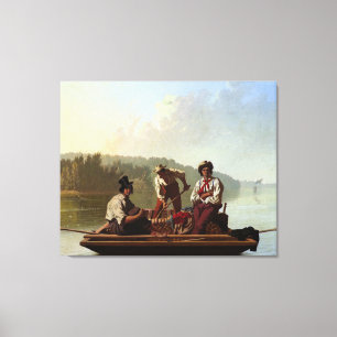 Lienzo George Caleb Bingham Boatmen en Misuri