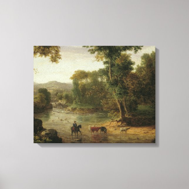 Lienzo George Inness - Cruzando el Ford (Anverso)