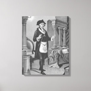 Lienzo George Washington en Regelia masónico