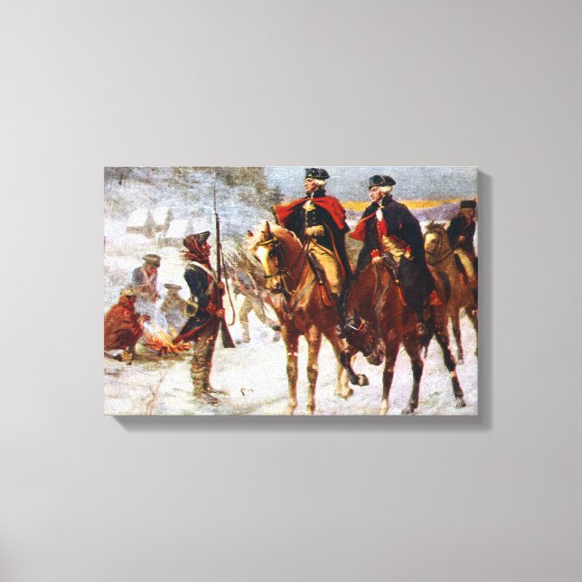 Lienzo George Washington Lafayette Valley Forge Ejército (Anverso)