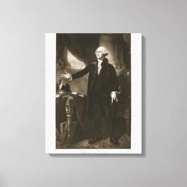 Lienzo George Washington, primer presidente de Estados Un (Anverso)