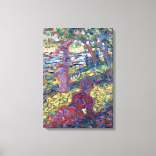 Lienzo Georges Seurat, mujer en un parque