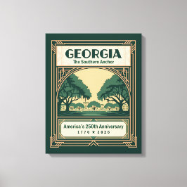 Lienzo Georgia Art Deco 250 Aniversario de América