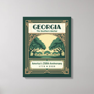 Lienzo Georgia Art Deco 250 Aniversario de América