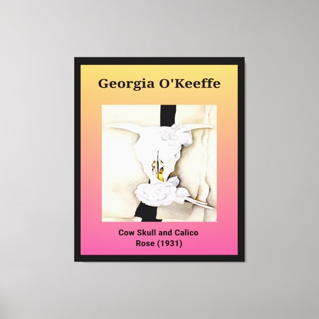 Lienzo Georgia O'Keeffe: Cow Skull y Calico Rosa (1931) (Anverso)