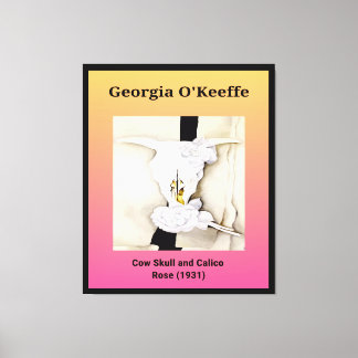 Lienzo Georgia O'Keeffe: Cow Skull y Calico Rosa (1931)