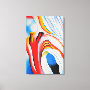 Lienzo Georgia O'Keeffe - Música rosa y azul
