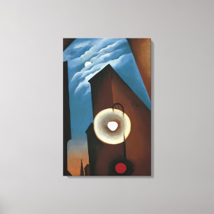 Lienzo Georgia O'Keeffe - Nueva York con luna