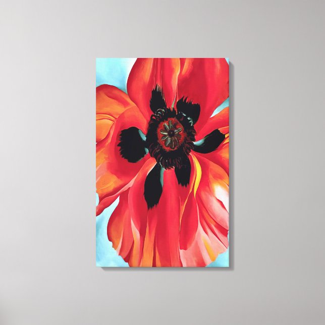 Lienzo Georgia O'Keeffe - Red Poppy VI (Anverso)