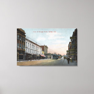 Lienzo Georgia Street View con auto callejero