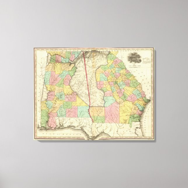 Lienzo Georgia y Alabama (Anverso)