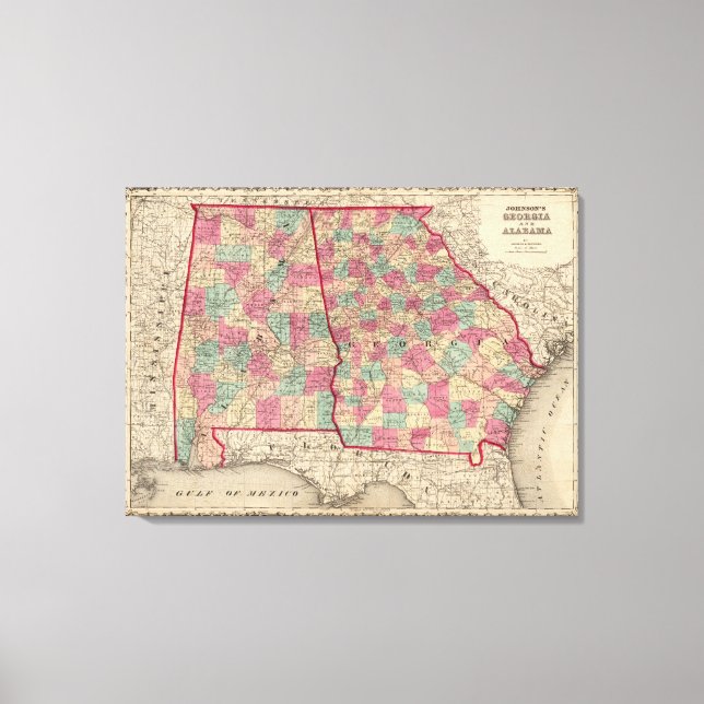 Lienzo Georgia y Alabama (Anverso)