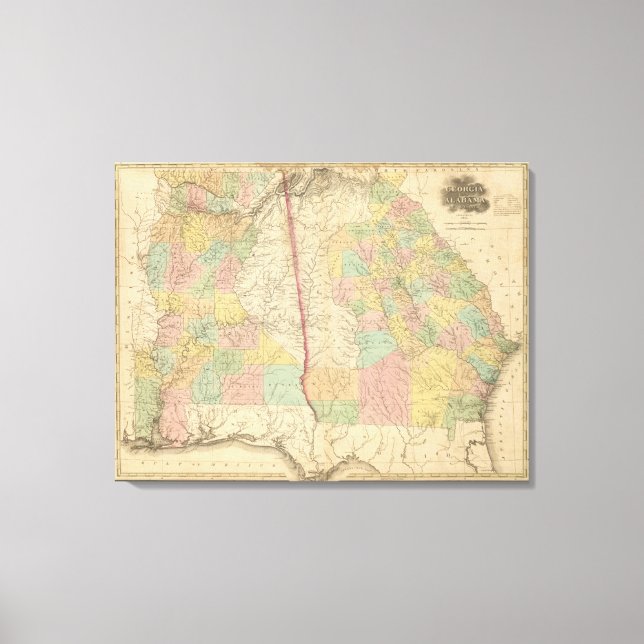 Lienzo Georgia y Alabama (Anverso)