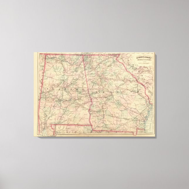 Lienzo Georgia y Alabama (Anverso)