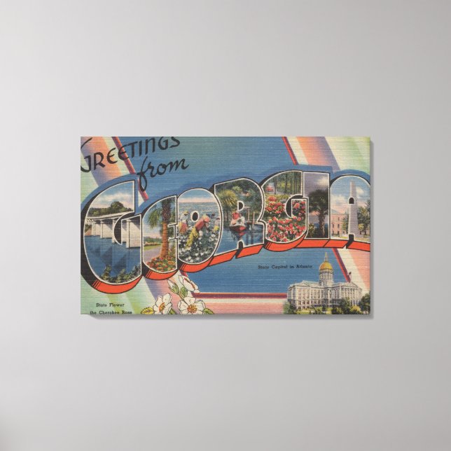 Lienzo GeorgiaEscenas de letras grandesGeorgia (Anverso)