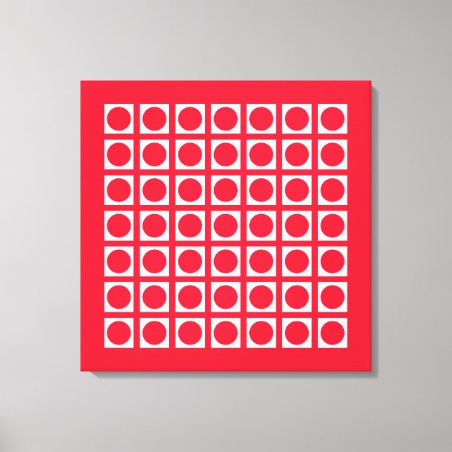 Lienzo Geranium Elegant Grid Dots (Anverso)