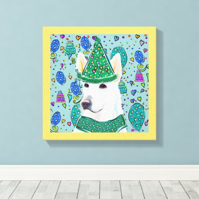 LIENZO GERMAN SHEPHERD (Insitu (piso de madera))