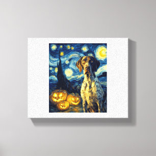 Lienzo German Shorthaired Pointer 1 Perro Lindo Halloween