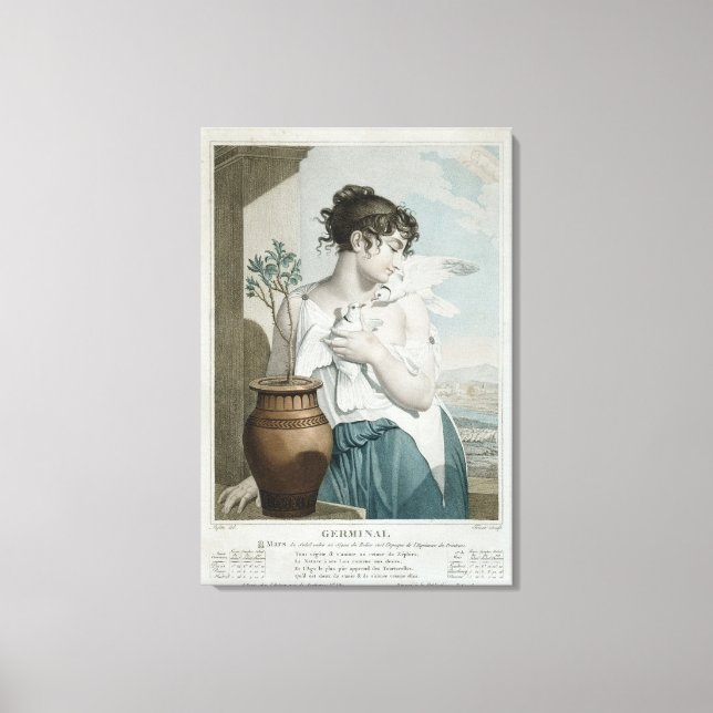 Lienzo Germinal, séptimo mes del calendario republicano (Anverso)