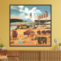 Geyser búfalo motel Surreal Collage