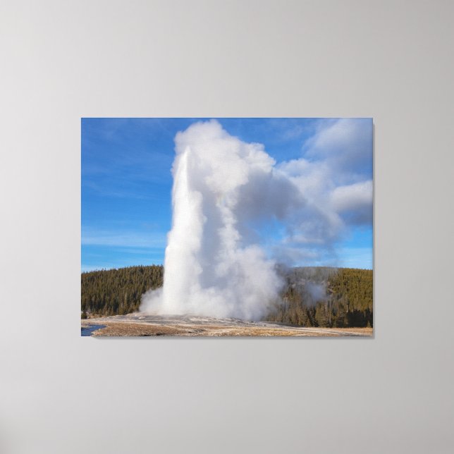 Lienzo Geyser Yellowstone (Anverso)