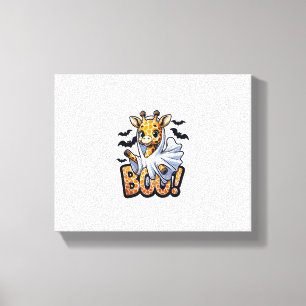Lienzo Ghost de jirafa dulce Boo Halloween Costume Zoo Lo
