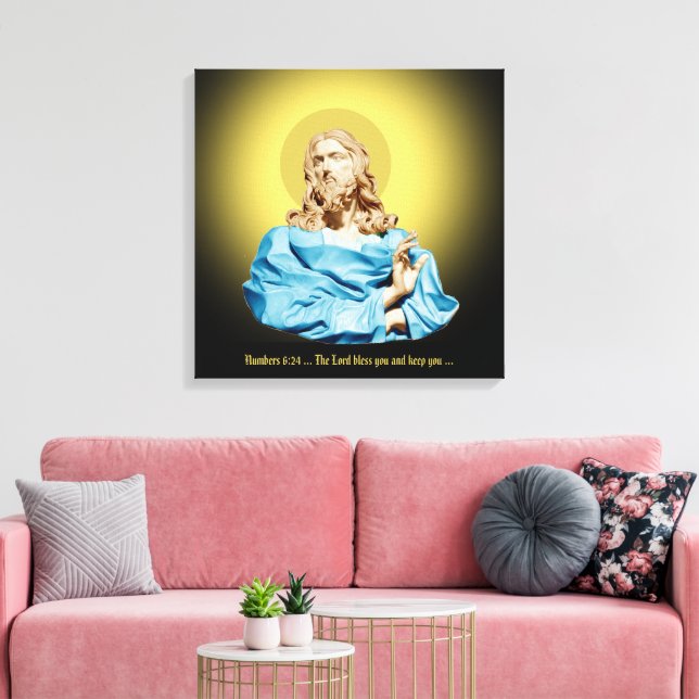 Lienzo Gian Lorenzo Bernini Busto de Cristo 1679 (Insitu (Sala de estar))