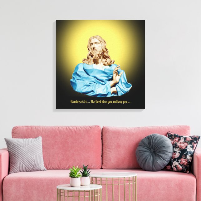 Lienzo Gian Lorenzo Bernini Busto de Cristo 1679 (Insitu (Sala de estar))